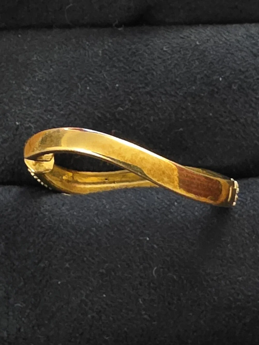 925 Silver Diamond Chip Yellow Gold Hoop Earrings